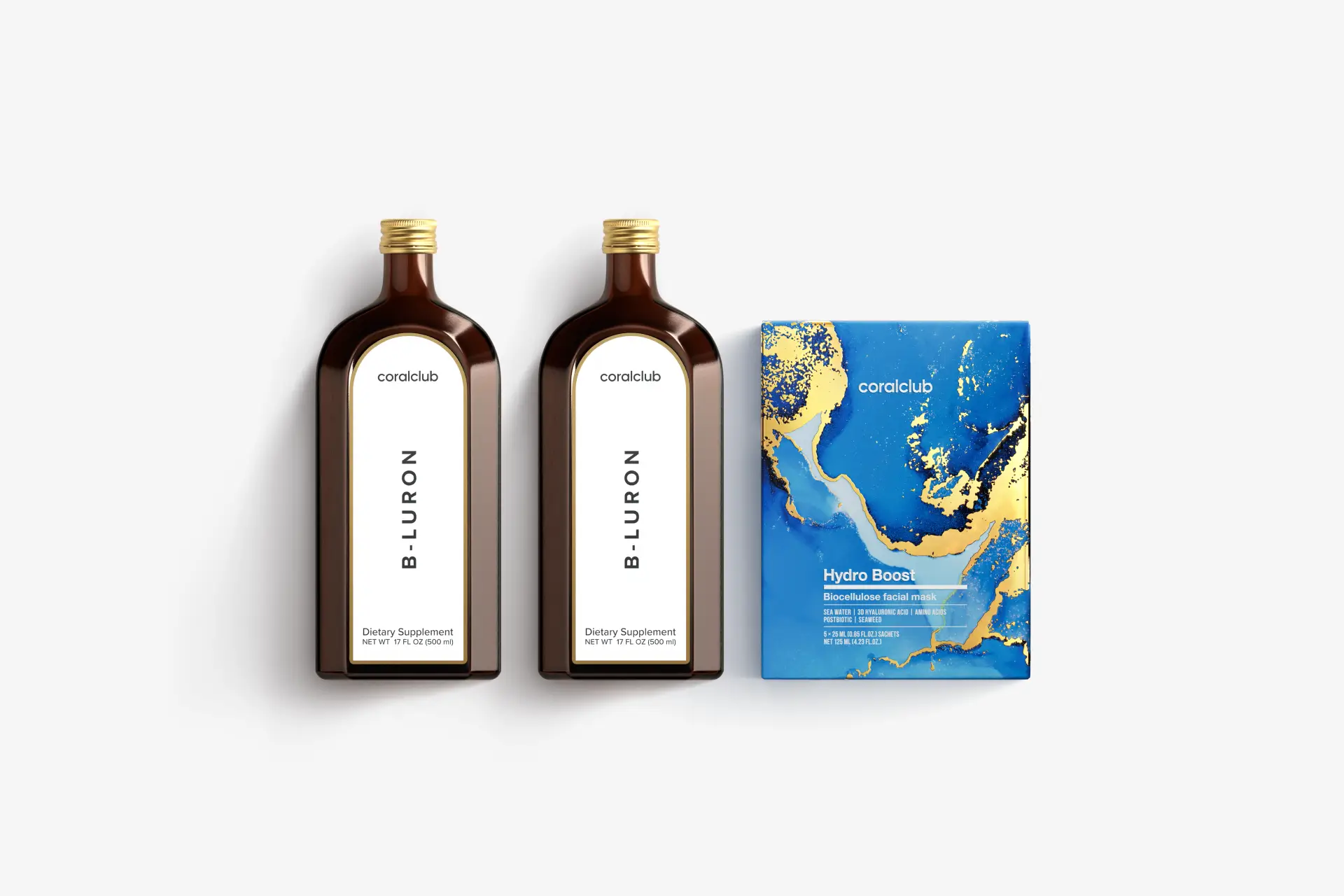 B-Luron + Hydro Boost Biocellulose Facial Mask (5 sašē paciņas)